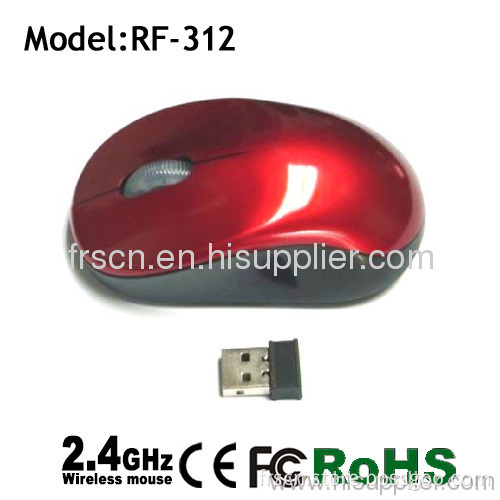 Cola Red 2.4g 3d Optical Wireless Mouse